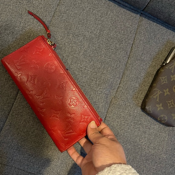 Louis Vuitton Wallet Purse Long Wallet Epi Red Woman Authentic Used - Picture 2 of 5